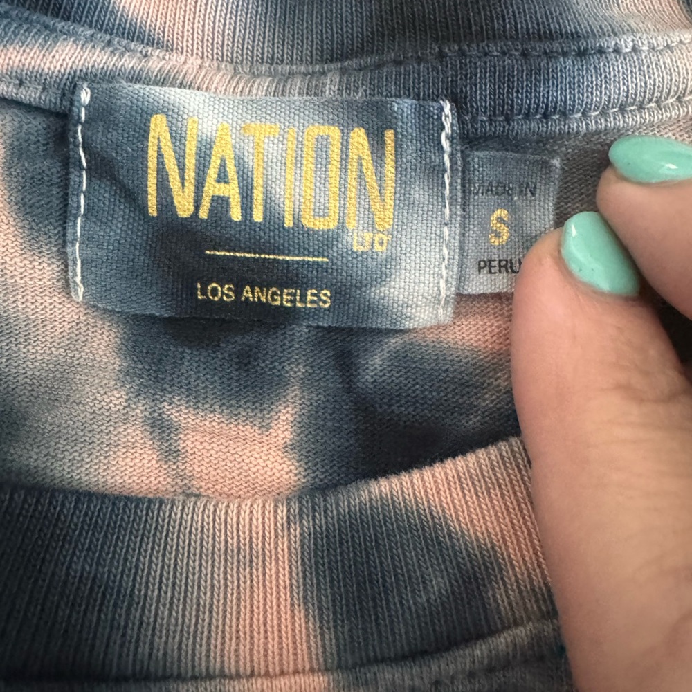 Nation LTD Lisa Spiral tie dye Relaxed Tee - Picture 7 of 10